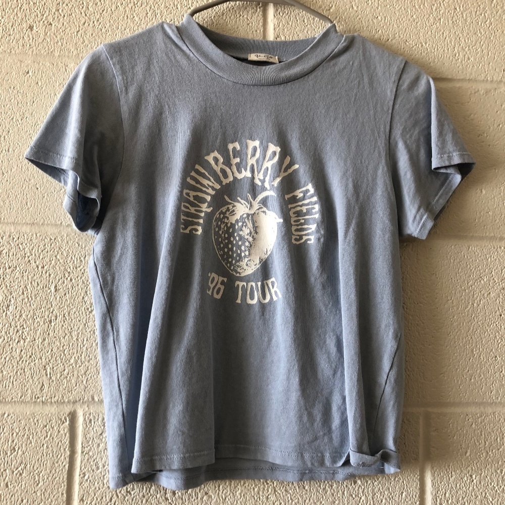 John Galt Strawberry Fields Forever baby tee